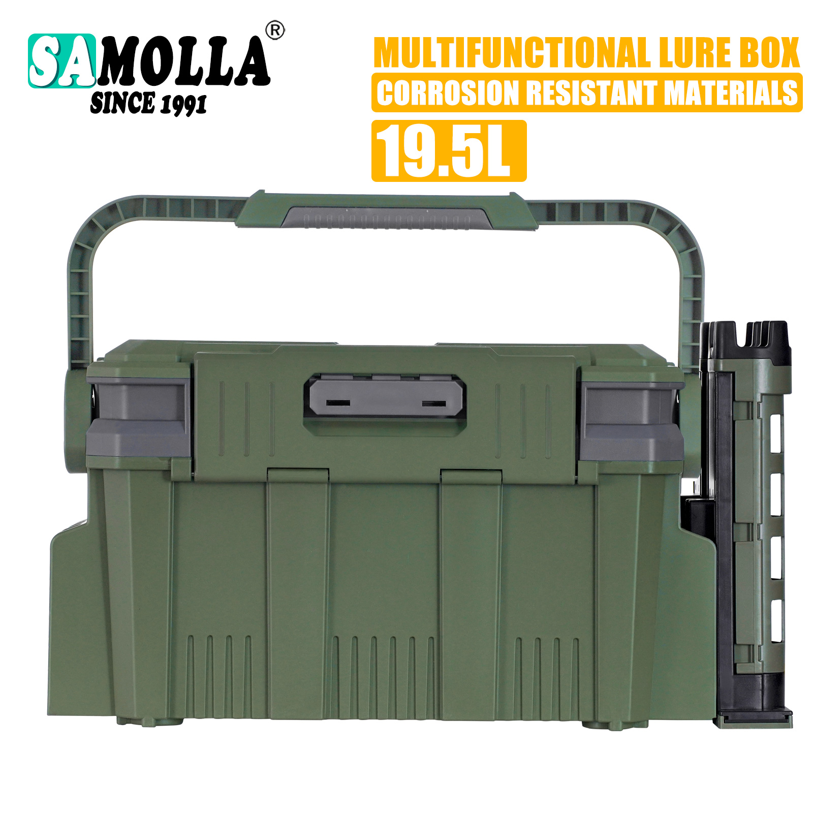 Fishing Kayak Crate - Nowy duży kombinezon pudełko rybackie 19,5l